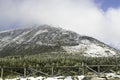 ÃÅ¡nieÃÂ¼ka mountain in the Giant Mountains in winter robe Royalty Free Stock Photo